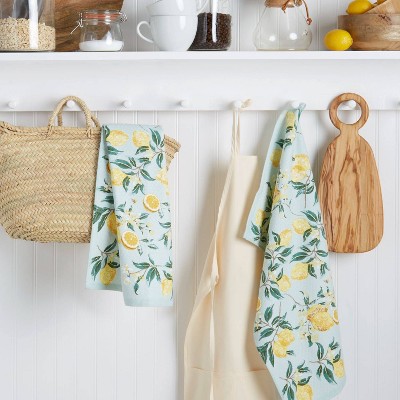 Lemon Whimsy Cotton Kitchen Towel 2pc Set - Martha Stewart