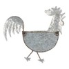 Zingz & Thingz 4" Rooster Galvanized Iron Wall Planter Pot: Indoor/Outdoor, No Drainage, Freestanding - 3 of 4