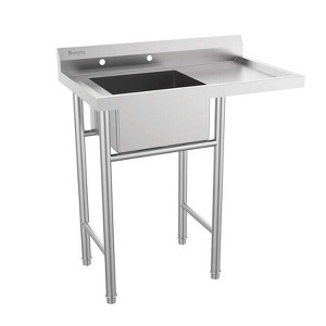 Karl Home 36 x 21 in. 1 Compartment 304 Stainless Steel Sink with Right Drainboard - 1 of 4