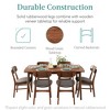 Best Choice Products 7-Piece Mid-Century Modern Upholstered Dining Set, Wooden Table w/ 6 Chairs - 4 of 4