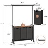 GustoWave 3 Laundry Hampers With Hanging Clothes Rack for Bathroom - 2 of 4