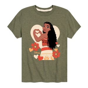 Girls' - Disney Princess - Love Moana Short Sleeve Graphic T-Shirt - 1 of 4
