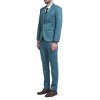 Cloudstyle Mens 3-Piece Plaid Suit Set Modern Fit Jacket Tux Blazer Vest Pants - 3 of 4