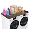 27.5" x 54" Laundry Machine Topper & Organization Surface,Rustic Brown Bamboo Washer Dryer Countertop with Edge Rails - 2 of 4