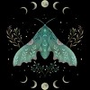 Women's Design By Humans Luna and Moth By EpisodicDrawing Racerback Tank Top - 2 of 3