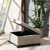 COWLOWN Storage Ottoman, Elegant Square Design with Hidden Storage - 4 of 4