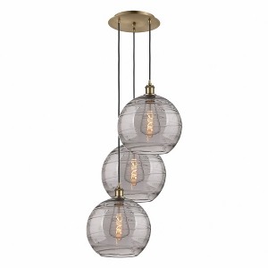 Athens Deco Swirl - 3 Light Cord Hung Multi Pendant In Industrial Style-40.88 Inches Tall and 18.5 Inches Wide - 1 of 1
