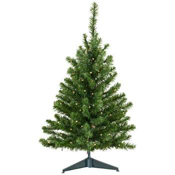 Northlight 3' Prelit Battery Operated Artificial Christmas Tree Canadian Pine - Clear Lights