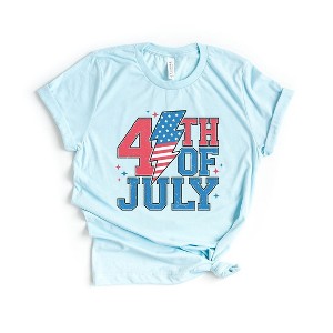 Simply Sage Market Women's 4th of July Lightning Bolt Short Sleeve Graphic Tee - 1 of 3