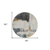 Charcoal Gray And Tan Abstract Washable Indoor Outdoor Area Rug - 3 of 4