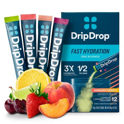 DripDrop Sunburst Dieting and Sports Supplements Powder - Variety Pack - 5.6oz