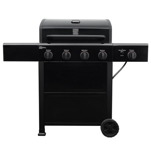 Kenmore 4 Burner Open Cart Grill With Side Burner Pg-40406s0l-1 Stainless  Steel And Black : Target