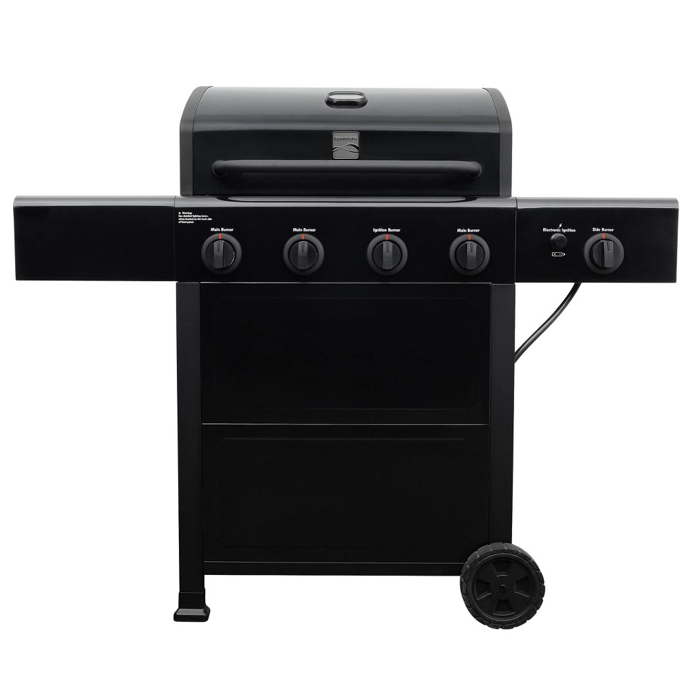 Photos - BBQ Accessory Kenmore 4 Burner Open Cart Grill with Side Burner PG-40406S0L-1 Stainless 