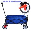 Folding Wagon Garden Shopping Beach Cart (blue) - 2 of 4