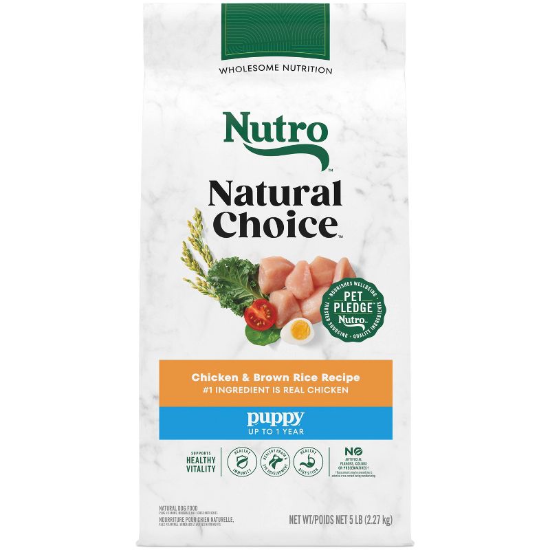Nutro NATURAL CHOICE Puppy Chicken &#38; Brown Rice Recipe Dry Dog Food - 5lbs, 1 of 17