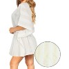 LA LEELA Women's Sun Dress Mini Holiday Swimwear Bathing Suit Beach Loose Beach Dress Coverups Summer Cover_up 3X-4X Beige, Thin Stripe - 2 of 4