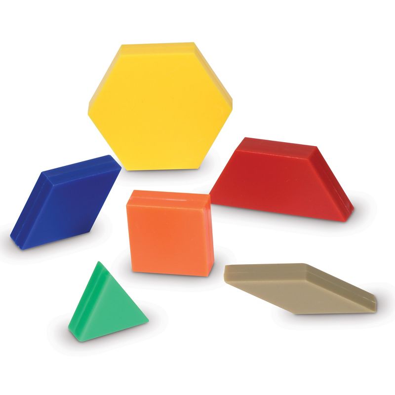 Learning Resources Plastic Pattern Blocks - Set of 250, Ages 3+, 4 of 5