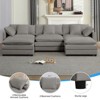 Mjkone 113'' U-Shaped Modular Sectional Sofa, 5-Seat Cloud Couch with 2 Ottomans, Modern Chenille Sofa Sleeper Deep Seat Couches - 3 of 4