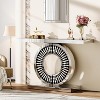 Hommoo 43-Inch Modern Mirrored Console Table Silver - 3 of 4