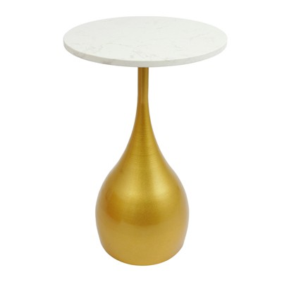 YIYIBYUS Sofa Side Table, Round Accent Table, Round End Table for Small Spaces