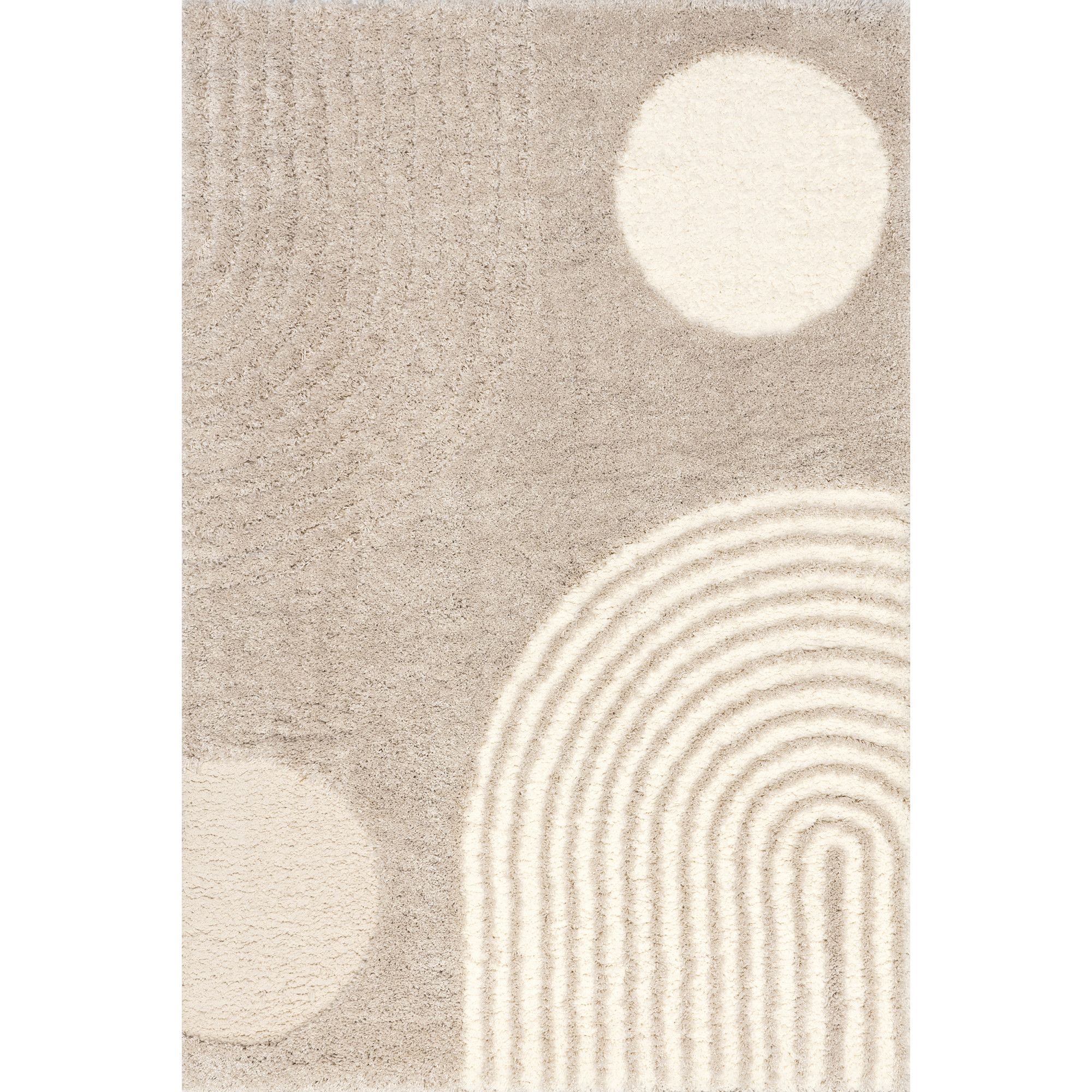 Nuloom Gloria Abstract Shag Area Rug, 7' 10" x 10', Light Brown
