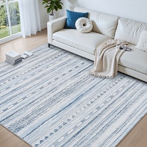 MontVoo Boho Minimalist Geometric Washable Rug - 1 of 4