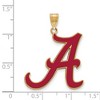Black Bow Jewelry 14k Yellow Gold Plated Sterling Silver Alabama Crimson Tide NCAA Extra Large Pendant - 2 of 3