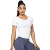 Workout Crop Tops for Women Short Sleeve Workout Shirts for Running Gym Yoga Athletic Exercise - 3 of 4