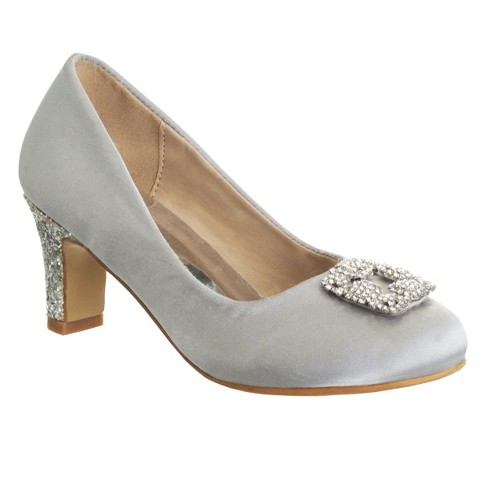 Silver pumps shop size 5