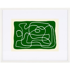 Roadmap - 20" X 16" - Ivory/Green - Framed Wall Art - WLA2032 - Safavieh - 1 of 4