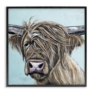 Stupell Industries Highland Cow Windblown Framed Giclee Art - 1 of 4