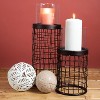 White Distressed Metal Laser Cut Leaf Pattern Decorative Sculpture - Foreside Home & Garden - 2 of 3