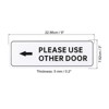 Unique Bargains Acrylic Self-Adhesive Decor Home Hotel Please Use Other Door Left Arrow Sign - 2 of 4