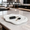Mber Jewelry Tray Ceramic Jewelry Holder, White Jewelry Dish Tray, Ring Holder Dish, Trinket Dish Jewelry Trays Organizer Ring Tray Jewelry Plate Dish - 2 of 4