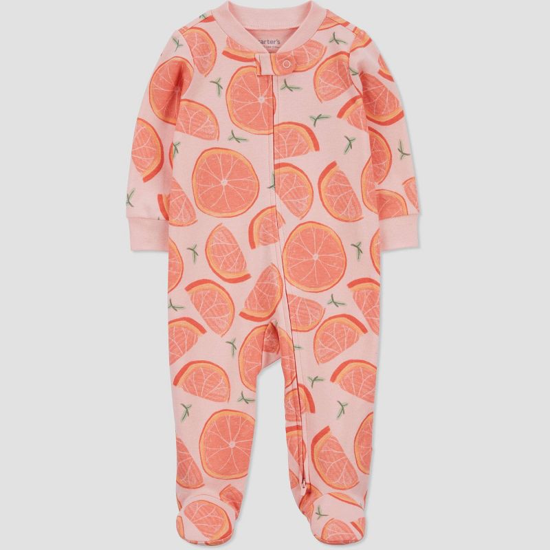 Carter&#39;s Just One You&#174;️ Baby Girls&#39; Grapefruit Sleep N&#39; Play - Pink, 1 of 6