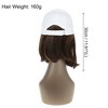 Unique Bargains Baseball Cap with Hair Extensions Straight Short Wig 12" Adjustable Wig Hat Deep Brown - image 2 of 3