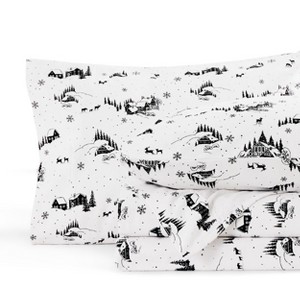 100% Cotton Sheets Bed Set,Ultra Soft & Comfort Brushed Cotton Sheet with Deep Pocket up to 16" - 1 of 4