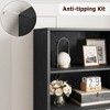 Industrial Bookshelf, Display Storage Shelves, 71.4in Tall Farmhouse Bookcases, Wooden 6 Shelf Bookshelvels for Bedroom, Living Room, Home Office - 4 of 4
