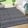 Modern Abstract Area Rug Low Pile Fade Stain Resistant Rug Soft Contemporary Accent Carpet for Living Room Bedroom Nursery,Blue/5'3"x7'3" - 4 of 4