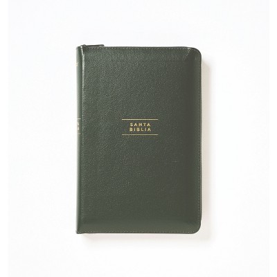 Nvi, Santa Biblia, Revisión 2022, Ultrafina, Tamaño Compacto, Piel Reciclada, Verde, Con Cierre, Palabras de Jesús En Rojo, Comfort Print