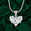Slickblue Timeless Romantic Heart Pendant with 4ct CZ, Rhodium-Plated, Perfect Anniversary Gift - 3 of 3