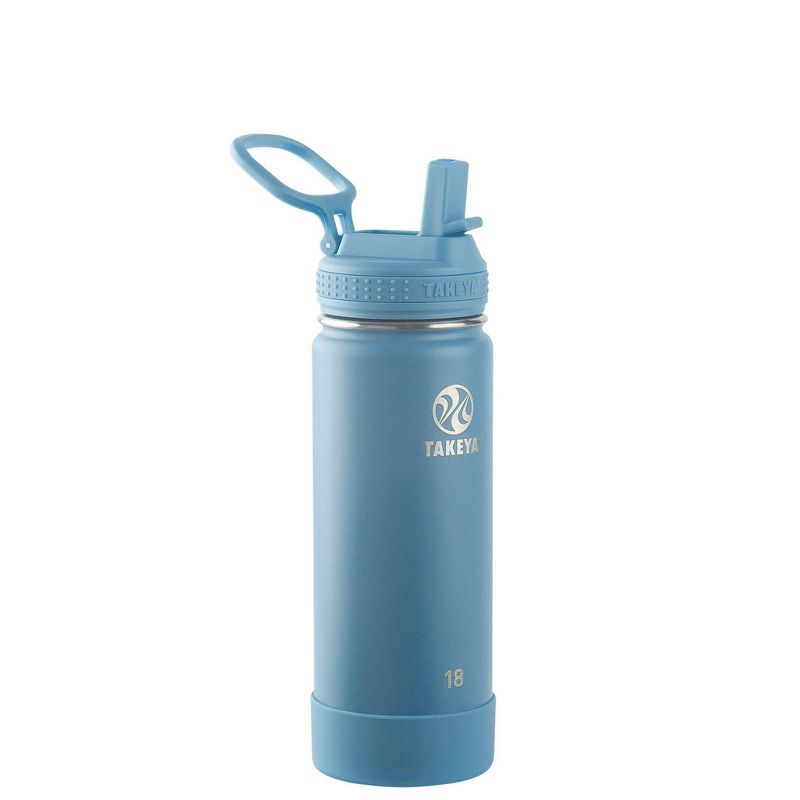Takeya 18oz Actives Insulated Stainless Steel Water Bottle with Straw Lid, 1 of 8