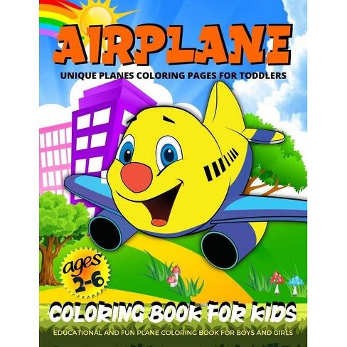 Download Airplane Coloring Book For Toddlers Large Print By Darien Faraday Adan Paperback Target