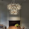 LLHZSY 2-Tiers Firework Sputnik Wagon Wheel Crystal Chandelier - Gold - 47'' W - 3 of 4