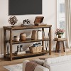 Farmhouse Entryway Table,3 Tier Wood Console Table for Living Room, Farmhouse Sofa Tables Behind Couch, Hallway Table for Foyer - 4 of 4