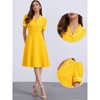 INSPIRE CHIC Women's Elegant Ruffled Peter Pan Collar Dresses - 2 of 4