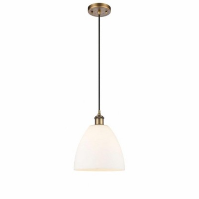 Bristol Glass - 1 Light Mini Pendant In Industrial Style-13.25 Inches Tall and 9 Inches Wide