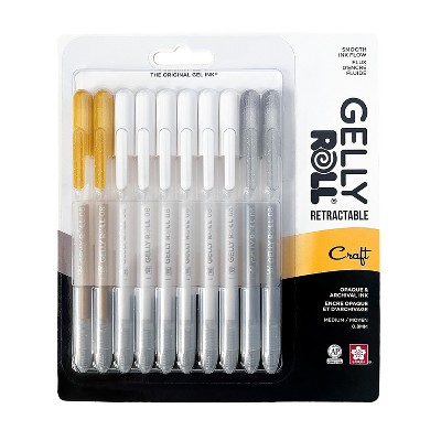 Sakura Gelly Roll Retractable Craft Gel Pens Assorted Colors 10/Pack (SAK50609)