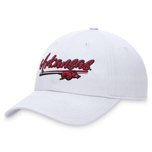 NCAA Arkansas Razorbacks Unstructured Washed Cotton Twill Hat - White - 1 of 4