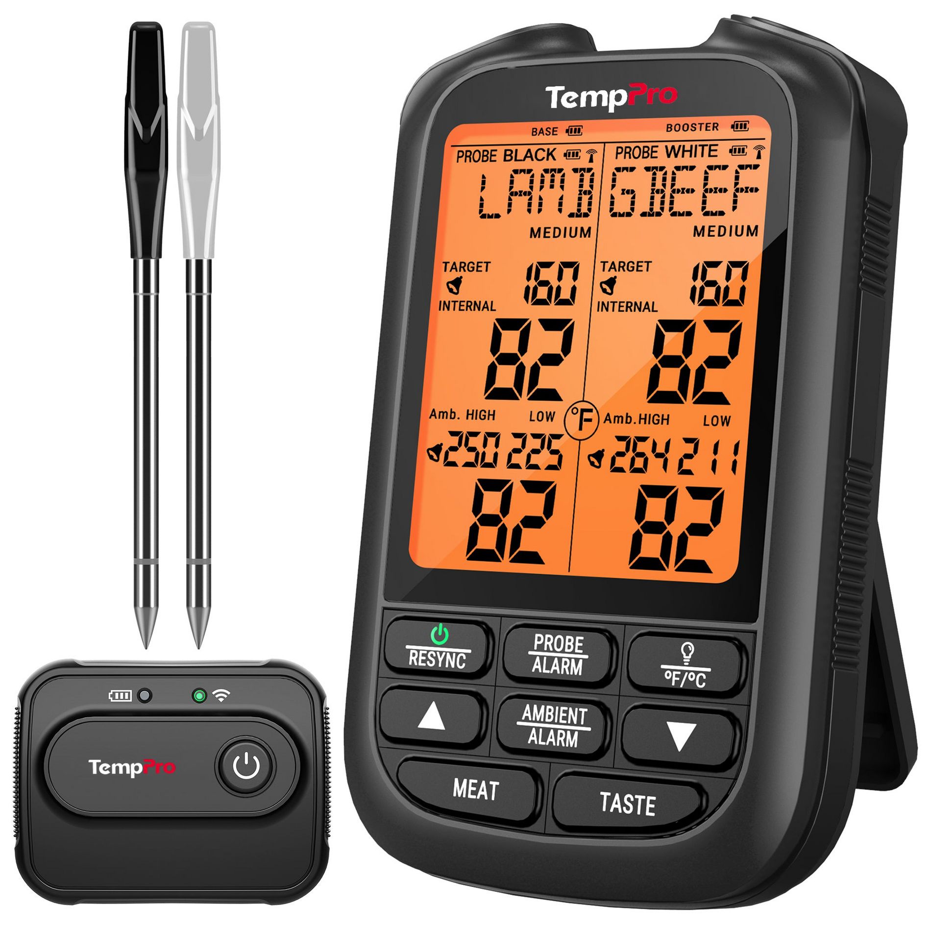TempPro TempSpike XR 2000FT Wireless Meat Thermometer Digital with 2 Upgraded Ultra-Thin Probe (Formerly ThermoPro)